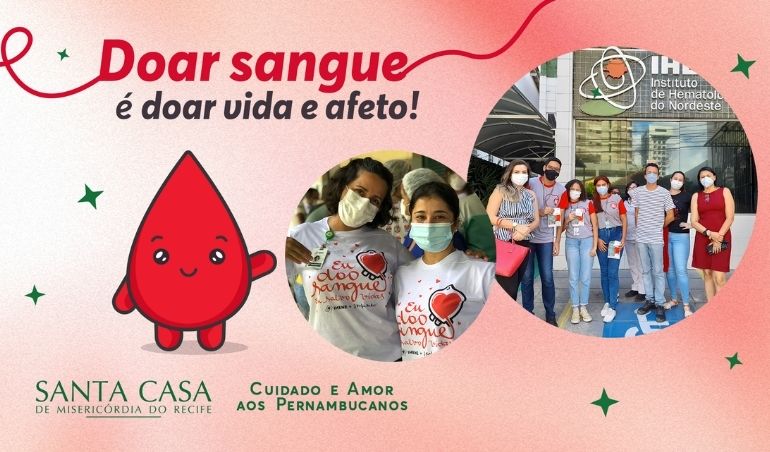 Ação conjunta da Santa Casa Recife e Ihene leva colaboradores para doar sangue