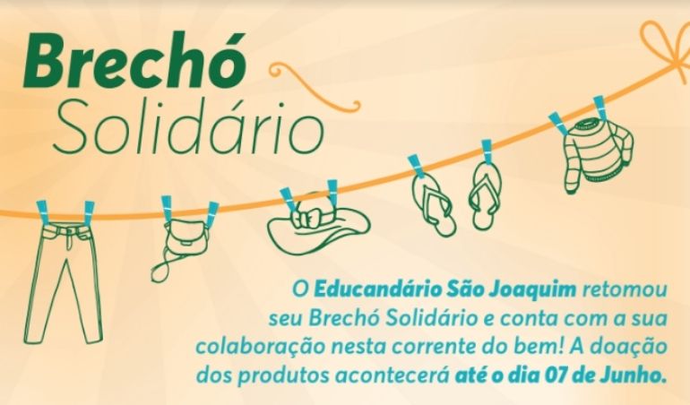 Educandário São Joaquim arrecada doações para Brechó Solidário