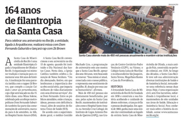 164 anos de filantropia da Santa Casa