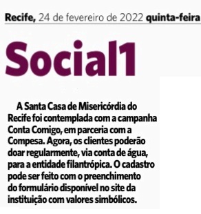 Doações via conta de água