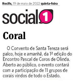 Evento no Convento de Santa Tereza é destaque na coluna Social 1