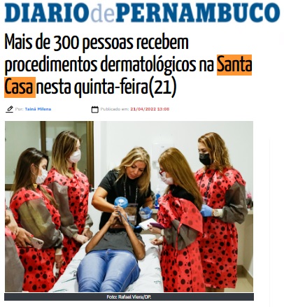 Mais de 300 pessoas recebem procedimentos dermatológicos na Santa Casa nesta quinta-feira(21)